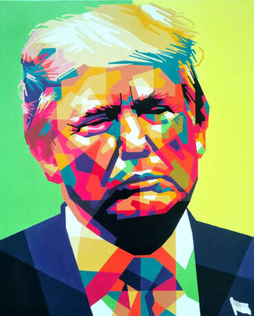 Дональд Трамп Canvas on the subframe Acrylic Современный портрет Беларусь Могилев 2021 - photo 1