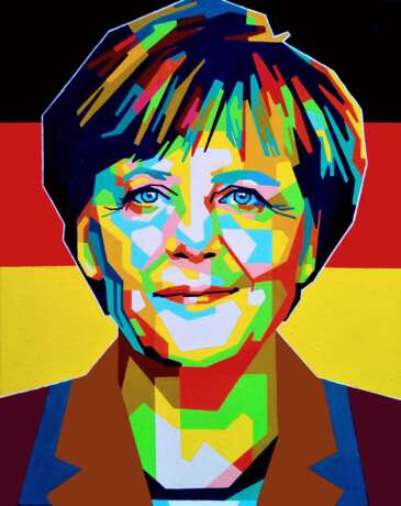 Ангела Меркель Canvas on the subframe Кубизм Беларусь Могилев 2021 - photo 1