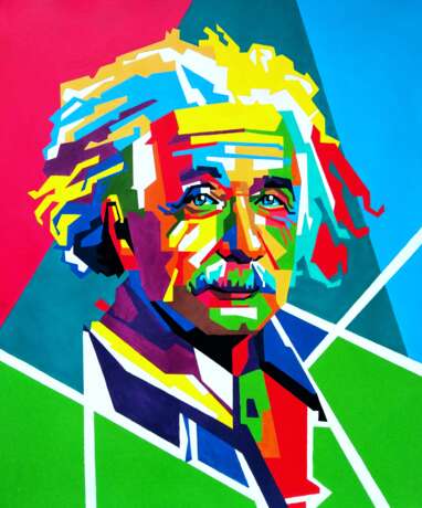Альберт Эйнштейн Canvas on the subframe Acrylic современный кубизм Беларусь Могилев 2021 - photo 1