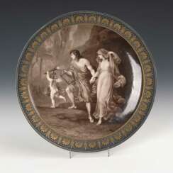 Pictures of plates with mythological motif,