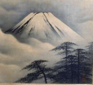 Гора Фудзи Япония 1930-е годы. шелк