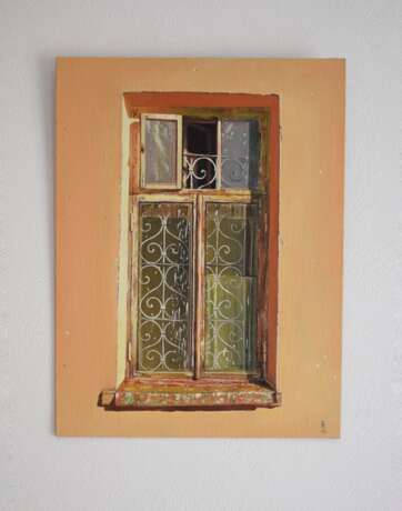 Моё любимое окно Масло на холсте на картоне Ölfarbe Realismus Architekturlandschaft Usbekistan 2022 - Foto 2