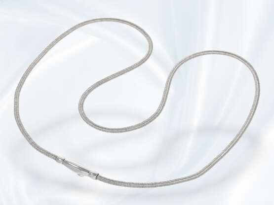 Kette/Collier: hochwertige Schlangenkette von Wempe mit Patentschließe,18K Weißgold - photo 1