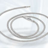Kette/Collier: hochwertige Schlangenkette von Wempe mit Patentschließe,18K Weißgold - фото 2