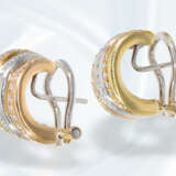 Ohrschmuck: sehr schöne italienische Designer-Ohrringe mit Brillantbesatz, 18K Tricolor, LeoPizzo - Foto 3