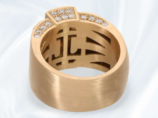 Ring: hochwertig und besonders breit gearbeiteter Designer-Goldschmiedering mit Brillanten, Jette Joop, 18K Gold - photo 1