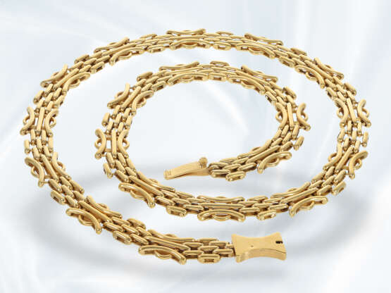 Kette/Collier: schwere und massive vintage Designerkette, 18K Gold - фото 1