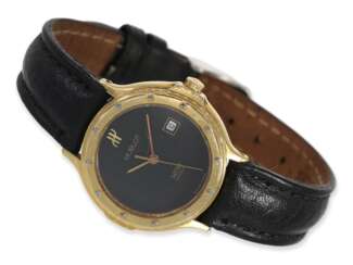 Armbanduhr: elegante goldene Damenuhr Hublot "MDM", Ref. 1391.3