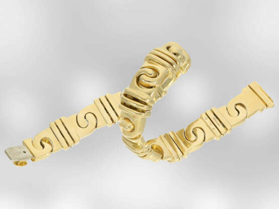 Schweres dekoratives vintage Bvlgari-Armband mit Original-Etui, 18K Gold - photo 1