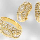 Ring/Ohrschmuck: dekoratives vintage Schmuckset aus Ring und Ohrclips mit Diamanten, insgesamt ca. 4,41ct, 18K Gold - Foto 1