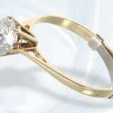 Ring: goldener vintage Solitär/Brillantring, sehr schöner Brillant von ca. 1ct, hoher Reinheits- und Farbgrad - photo 2