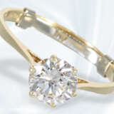 Ring: goldener vintage Solitär/Brillantring, sehr schöner Brillant von ca. 1ct, hoher Reinheits- und Farbgrad - Foto 3