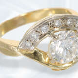 Ring: hochwertiger Goldschmiedering mit wertvollem Brillant, ca. 1,5ct - фото 3