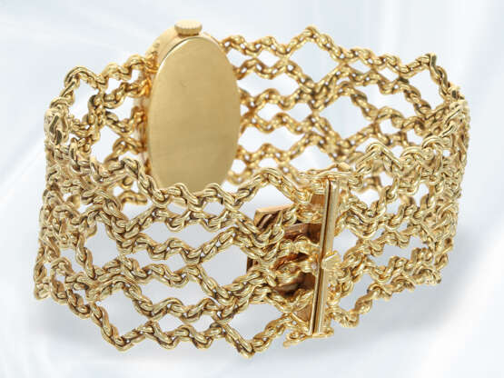 Armbanduhr: äußerst dekorative und ausgefallene, sehr seltene vintage Damenuhr von Rolex, 18K Gold, 70er-Jahre - Foto 3