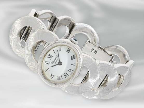 Armbanduhr: luxuriöse, sehr dekorative seltene vintage Damenuhr von Chopard, 18K Weißgold - Foto 2