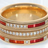 Ring: äußerst wertvoller, drehbarer Wellendorf Brillantring " Glück ist...", emailliert, 18K Gold, limitiert auf 127 Stück - Foto 5