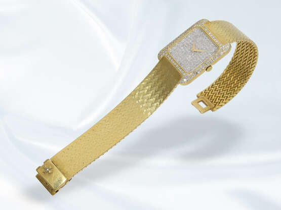 Armbanduhr: extrem hochwertige und seltene goldene vintage Damenuhr/Herrenuhr der Marke Vacheron Constantin mit Diamantbesatz, 18K Gold - Foto 2