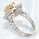 Sehr exklusiver Brillant/Diamant-Goldschmiedering mit einem gelben Fancy Diamanten von ca. 2,29ct, GIA-Report - Foto 6