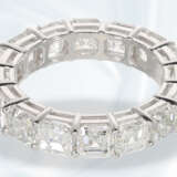 Ring: exklusiver, neuwertiger Platin-Memoirering mit 16 sehr wertvollen Diamanten in seltenem Asscher-Cut, ca. 8,14ct, ungetragener Markenschmuck von Cirari - Foto 3