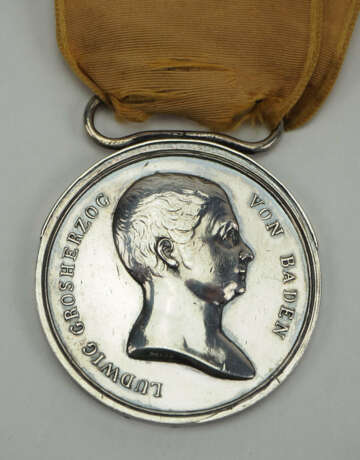 Baden: Silberne Zivilverdienstmedaille Großherzog Ludwig von Baden (1820-1827). - Foto 1