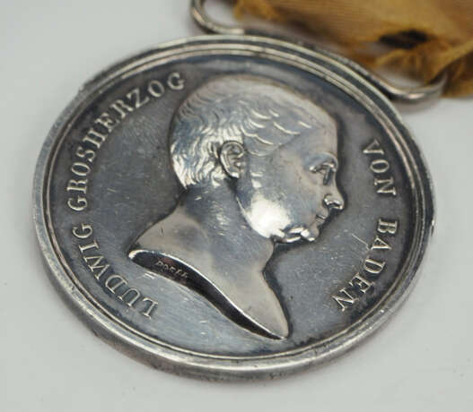Baden: Silberne Zivilverdienstmedaille Großherzog Ludwig von Baden (1820-1827). - Foto 3