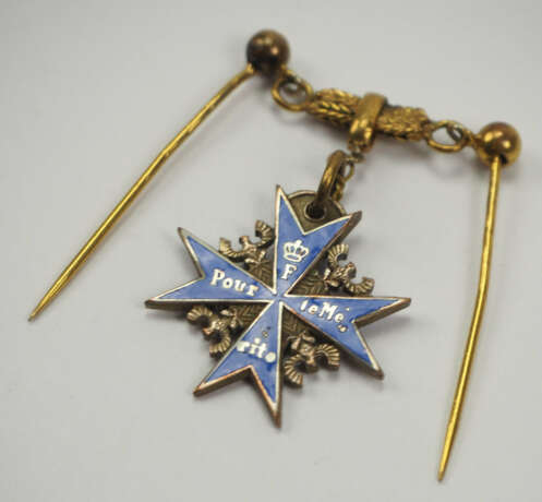 Preussen: Orden "Pour le Mérite", für Kriegsverdienste Miniatur. - Foto 2