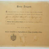Preussen: Eisernes Kreuz, 1870, 2. Klasse Urkunde für einen Gefreiten im 2. Nassauischen Infanterie-Regiment No. 88. - Foto 1