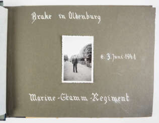 Kriegsmarine: Fotoalbum Marine Stamm Regiment Brake / Oldenburg.