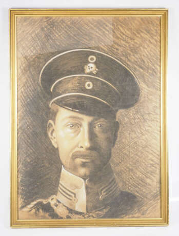 Kronprinz Wilhelm von Preussen - Kohlezeichnung. - photo 1