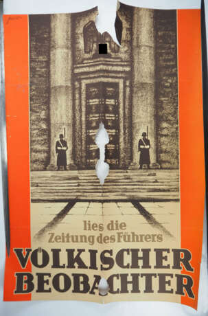 Völkischer Beobachter: Plakat mit Reichskanzlei. - фото 1