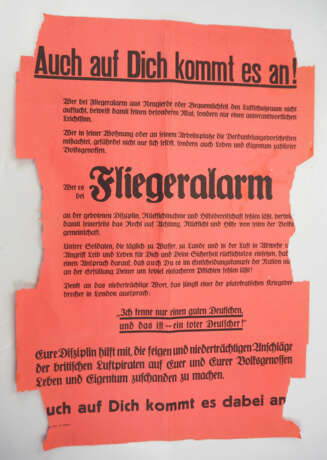 Luftschutz: Plakat "Auch auf Dich kommt es an". - фото 1