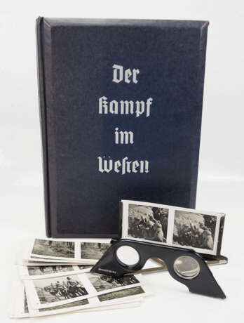 Raumbildalbum "Der Kampf im Westen" - blau. - Foto 1