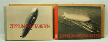 Zigarettenbilder Alben: Zeppelin-Weltfahrten - Band 1+2.