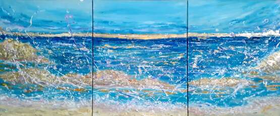 Море эмоций 2 защитный акриловый лак Acrylic Абстрактный импрессионизм Marine art минск 2021 - photo 3