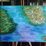 Oil painting “Водяні лілії (2). Water lilies (2)”, Canvas on the subframe, Paintbrush, Landscape painting, Ukraine, 2022 - photo 3