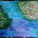 Oil painting “Водяні лілії (2). Water lilies (2)”, Canvas on the subframe, Paintbrush, Landscape painting, Ukraine, 2022 - photo 2