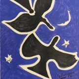 Braque, George: Deux oiseaux sur fond bleu. - photo 1