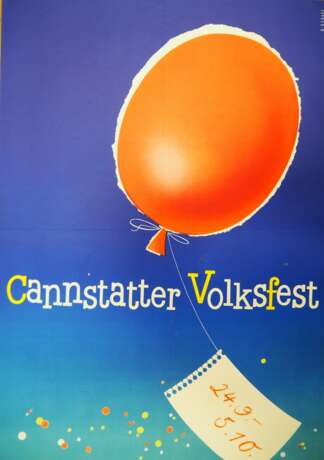 Werbeplakat: Cannstatter Volksfest. - Foto 1