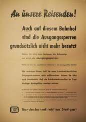 Plakat: Bundesbahn Stuttgart.
