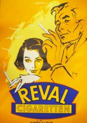 Werbeplakat: Reval Cigaretten.