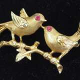 Brosche mit Vogelpaar GOLD. - photo 1