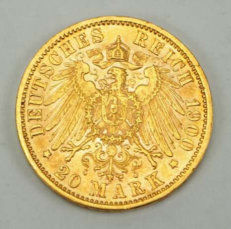 Württemberg: 20 Mark, 1900. - фото 2