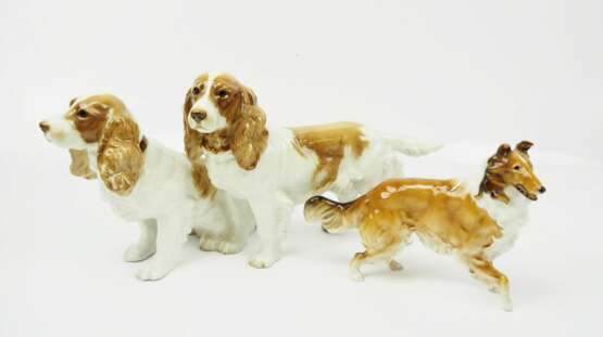 Hutschenreuther: 2 Hundefiguren. - Foto 1