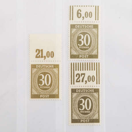 BRD - 1946, Alliierte Besetzung, 30 Pfennig in drei Farbvarianten, - photo 2
