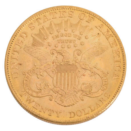 USA - 20 Dollars 1907 o. Mzz., Double Eagle Liberty Head, - photo 2