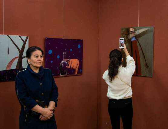 Design Painting “Злая женщина”, Canvas on the subframe, Oil painting, Abstractionism, абстрактная картина, Uzbekistan, 2018 - photo 3