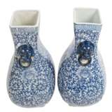 Paar Vierkantige, blau-weisse Vasen. CHINA, - Foto 5
