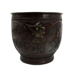 Cachepot aus Bronze. JAPAN, Meiji-Periode (1868-1912),