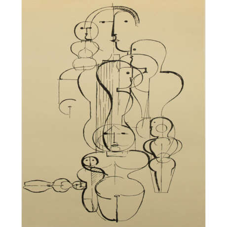 OSKAR SCHLEMMER, 10 Zeichnungen, - Foto 9