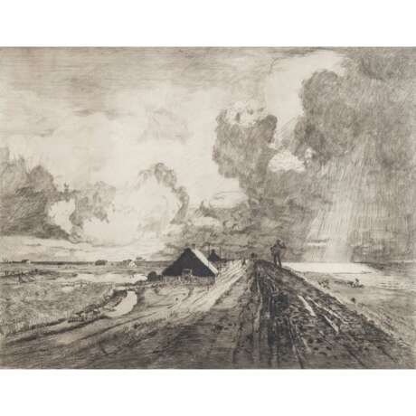 ECKENER, ALEXANDER (1870-1944), "Nordseedeich", 1914, - Foto 1